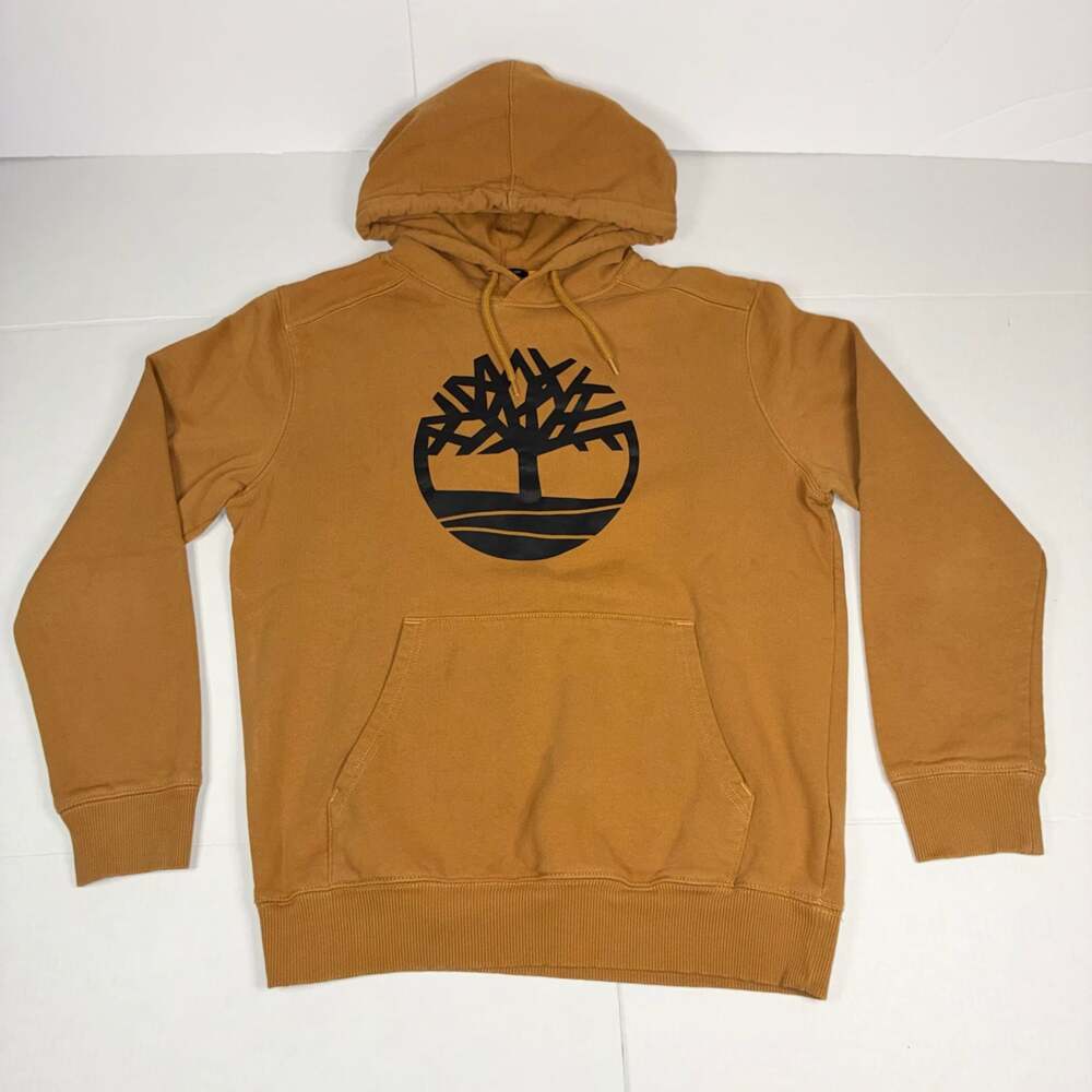 Timberland Essential Tree Logo Men Hoodie Wheat Black Medium